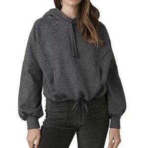 Prana Ziller Sweatshirt XL Heather Gray Long Sleeve Pullover Hoodie Wool Blend